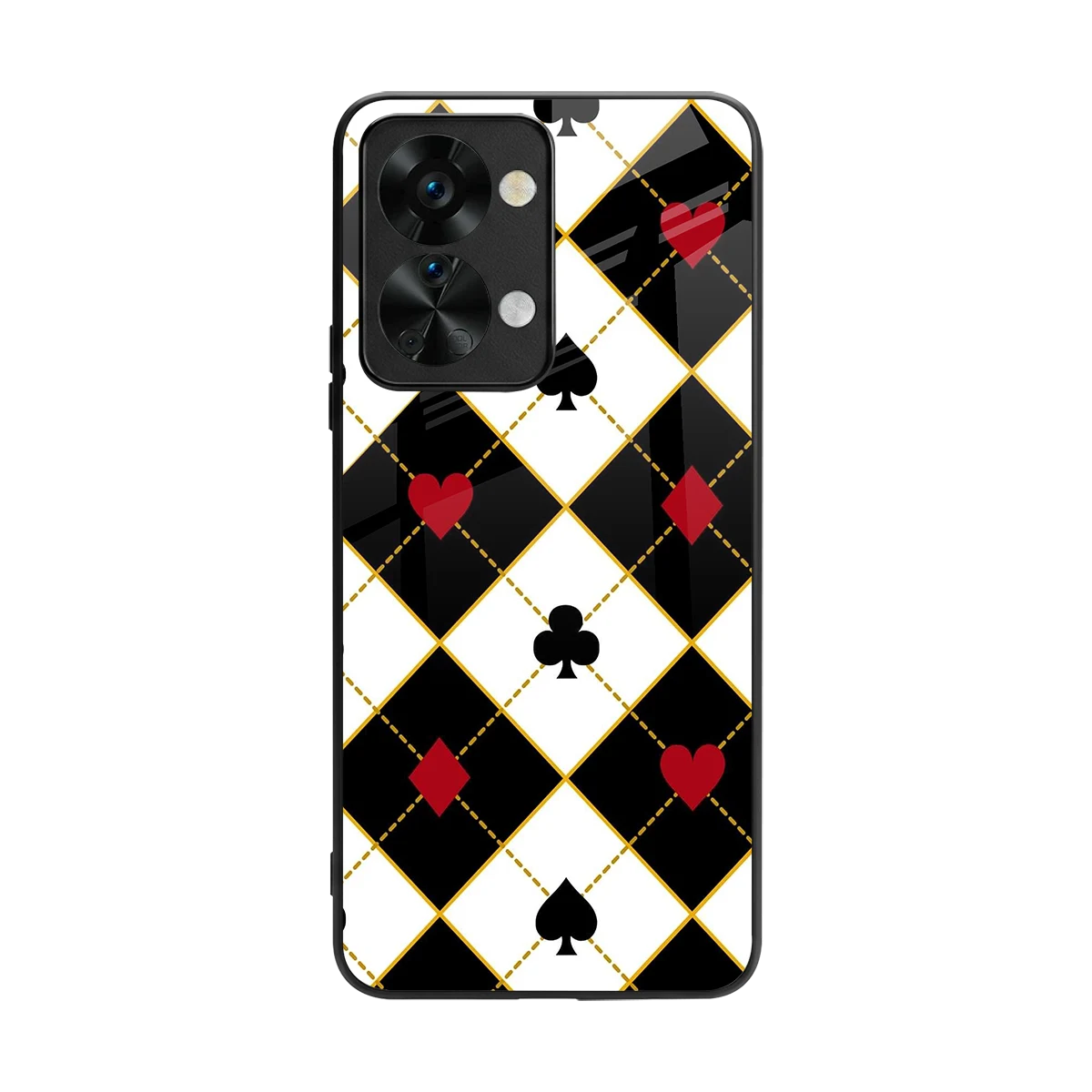 Poker Love back phone cover | glass case for oneplus nord 2t