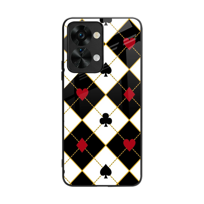Poker Love back phone cover | glass case for oneplus nord 2t