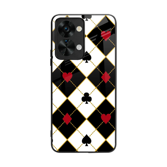 Poker Love back phone cover | glass case for oneplus nord 2t