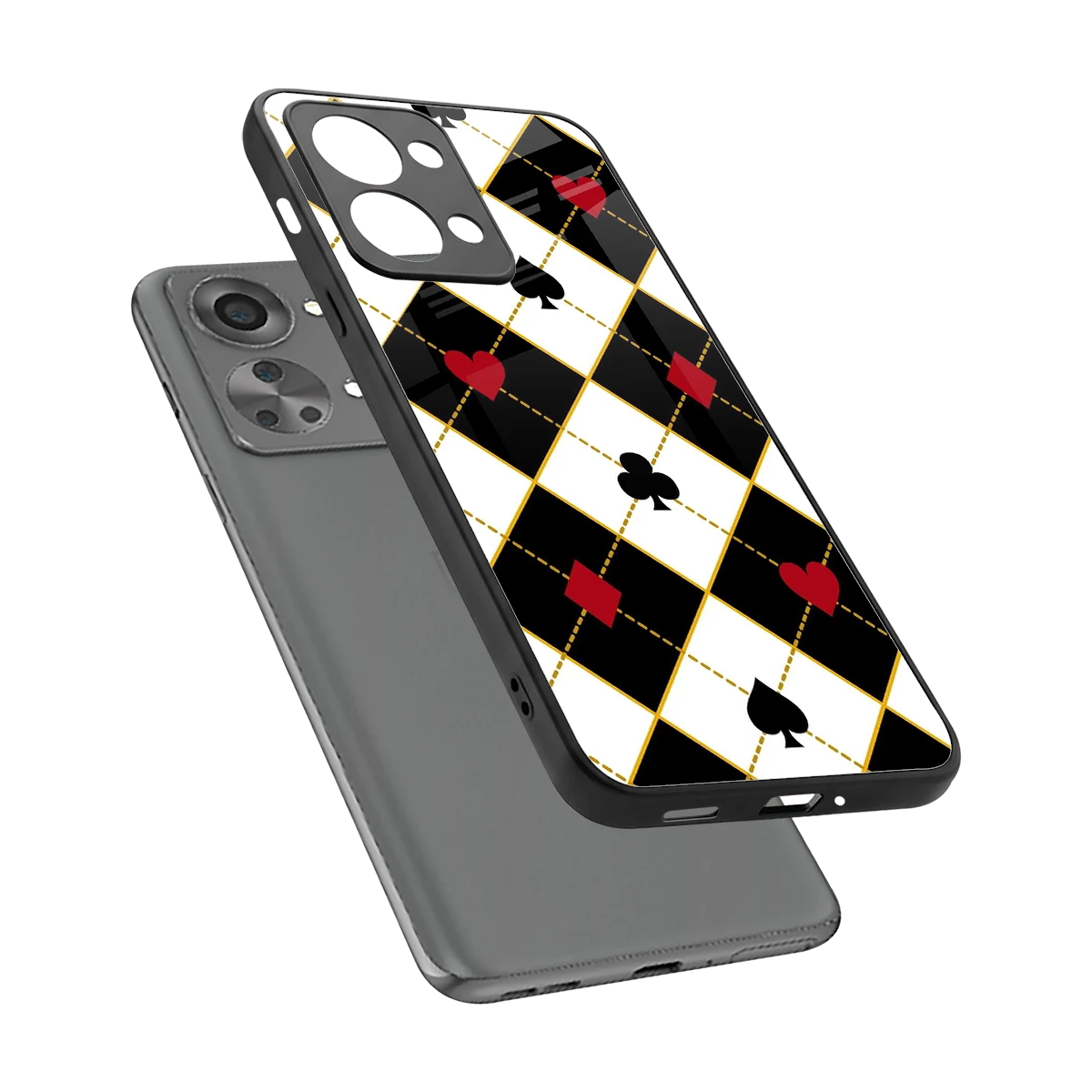 Poker Love sleek oneplus nord 2t cover with tempered glass back and TPU edges