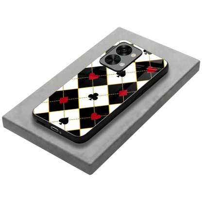 Poker Love stylish phone case for oneplus nord 2t | glossy glass and slim fit