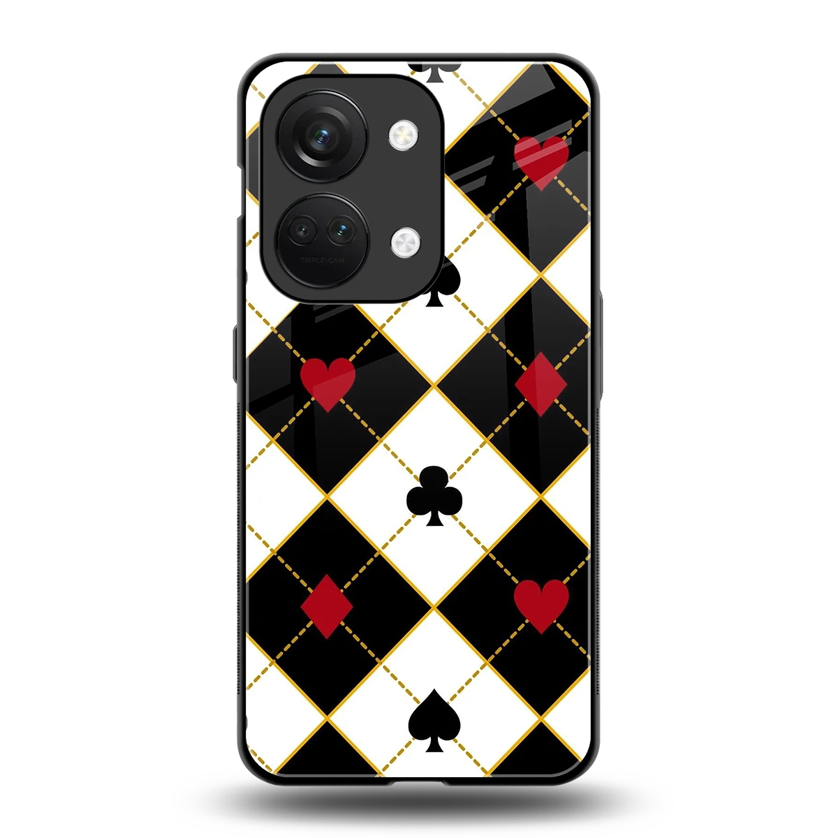 Poker Love back phone cover | glass case for oneplus nord 3