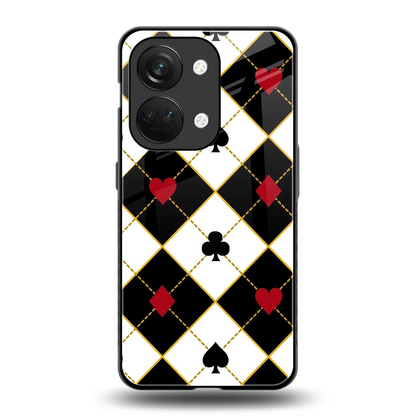 Poker Love back phone cover | glass case for oneplus nord 3
