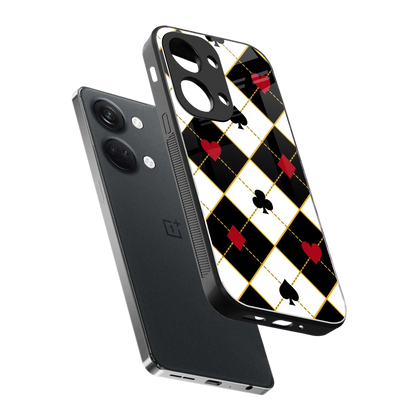 Poker Love sleek oneplus nord 3 cover with tempered glass back and TPU edges