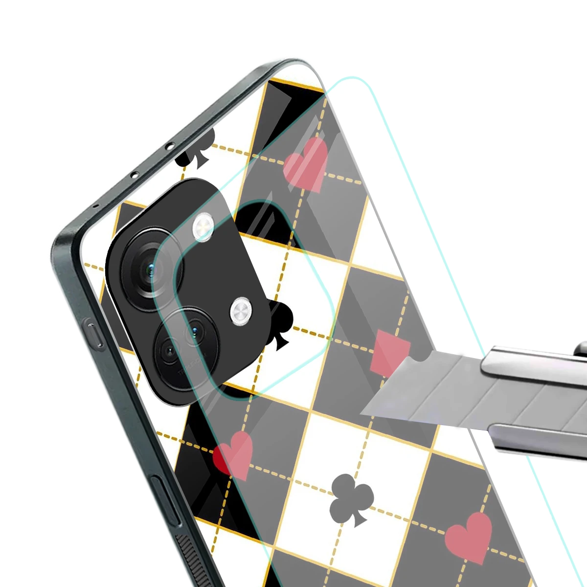 Poker Love stylish phone case for oneplus nord 3 | glossy glass and slim fit