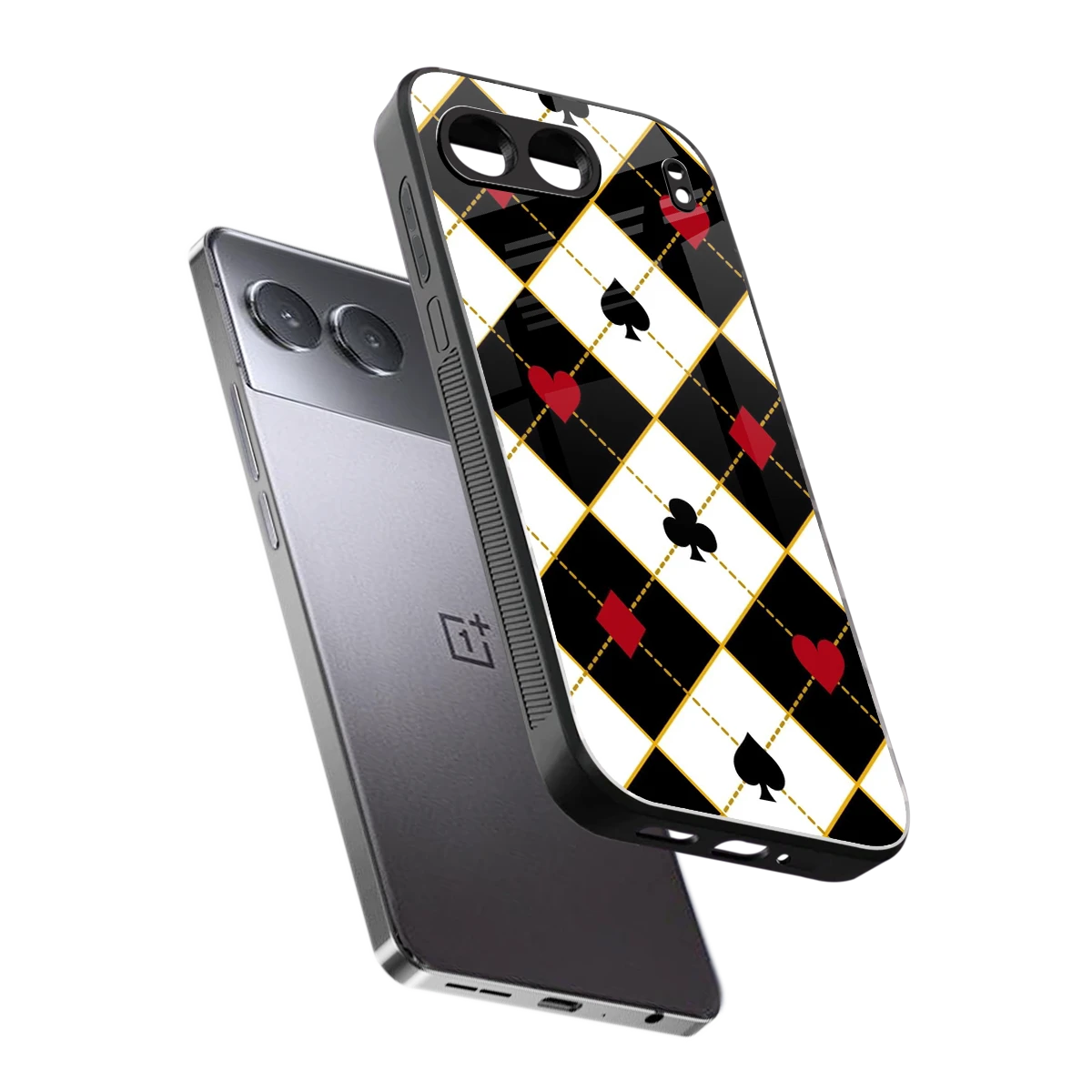 Poker Love sleek oneplus nord 4 cover with tempered glass back and TPU edges