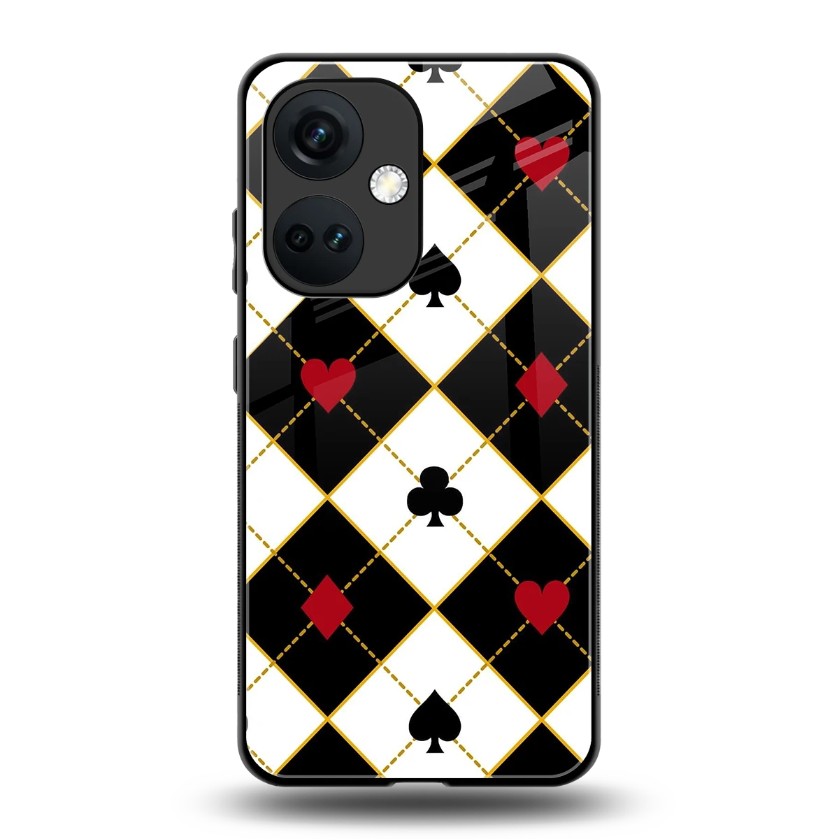 Poker Love back phone cover | glass case for oneplus nord ce 3