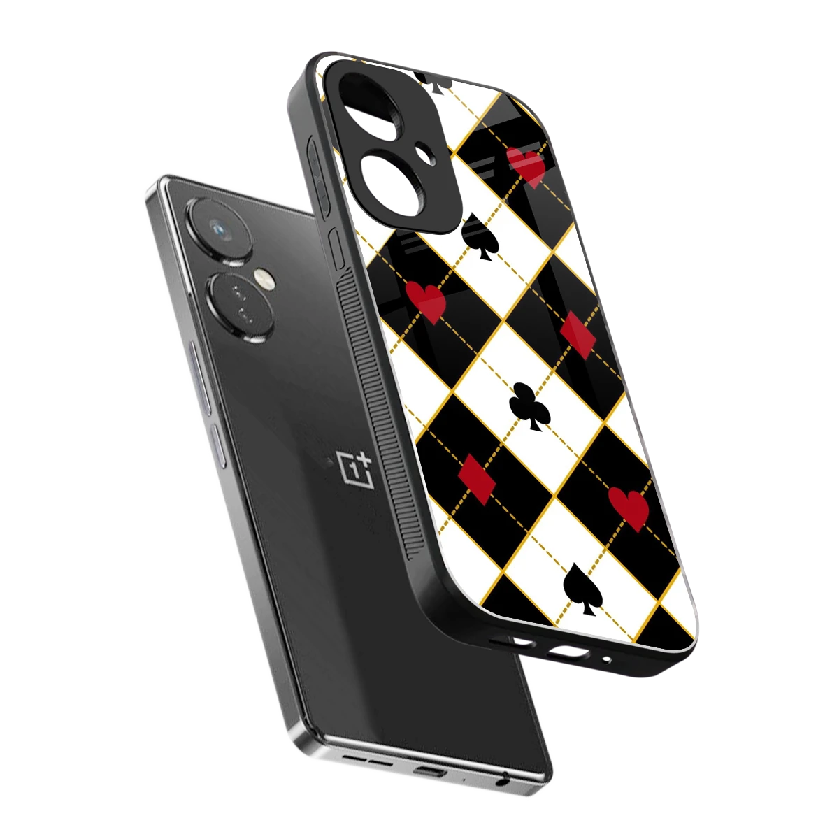 Poker Love sleek oneplus nord ce 3 cover with tempered glass back and TPU edges