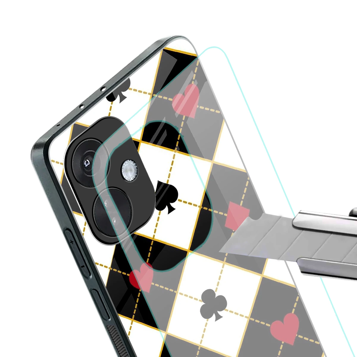 Poker Love stylish phone case for oneplus nord ce 3 | glossy glass and slim fit