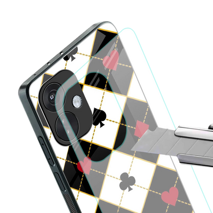 Poker Love stylish phone case for oneplus nord ce 3 | glossy glass and slim fit