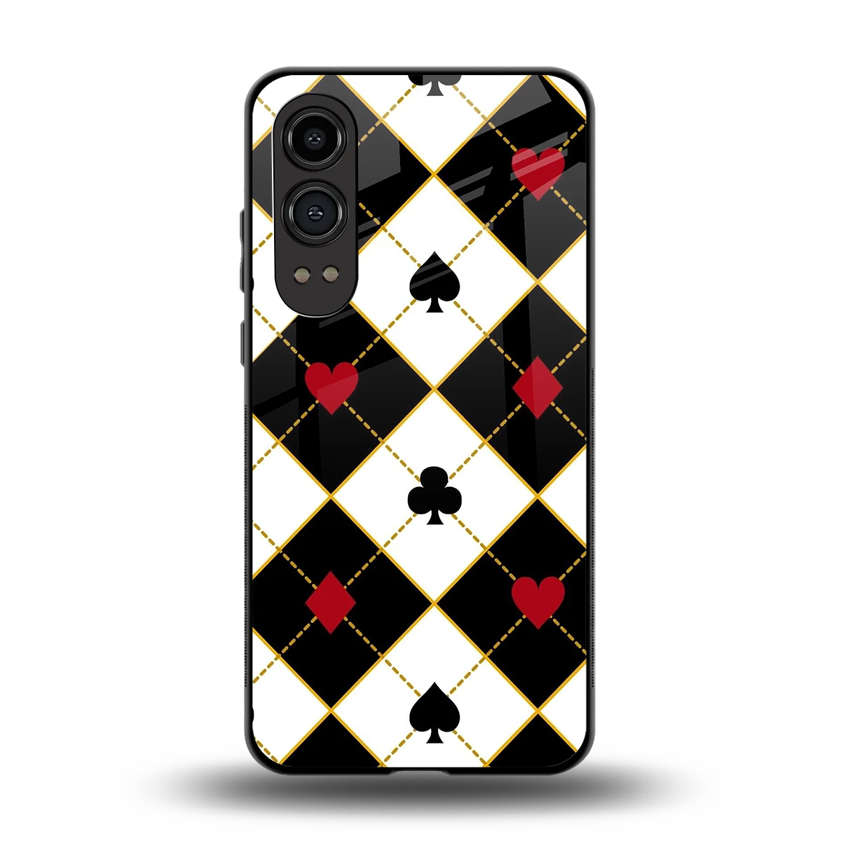 Poker Love back phone cover | glass case for oneplus nord ce 4 lite