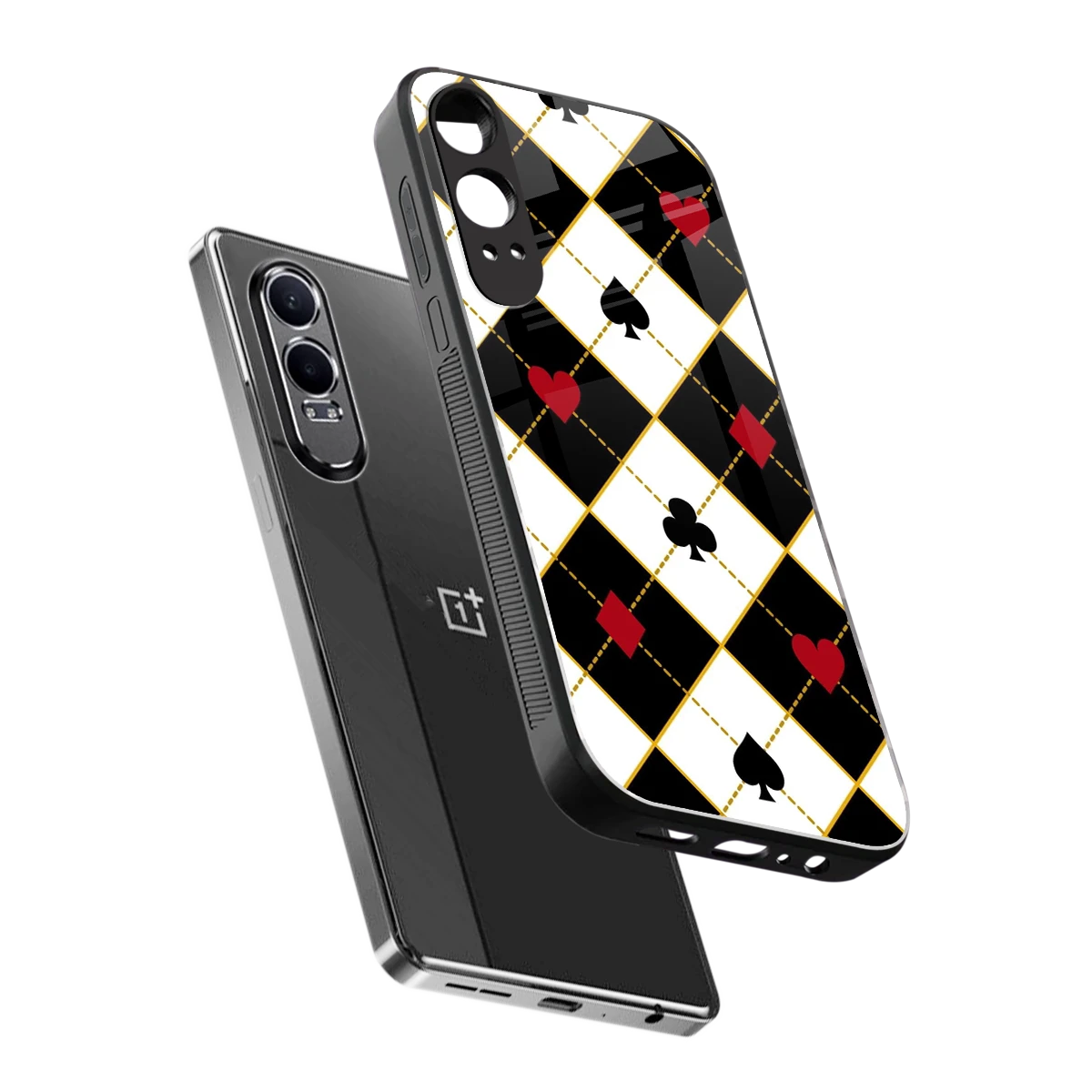 Poker Love sleek oneplus nord ce 4 lite cover with tempered glass back and TPU edges