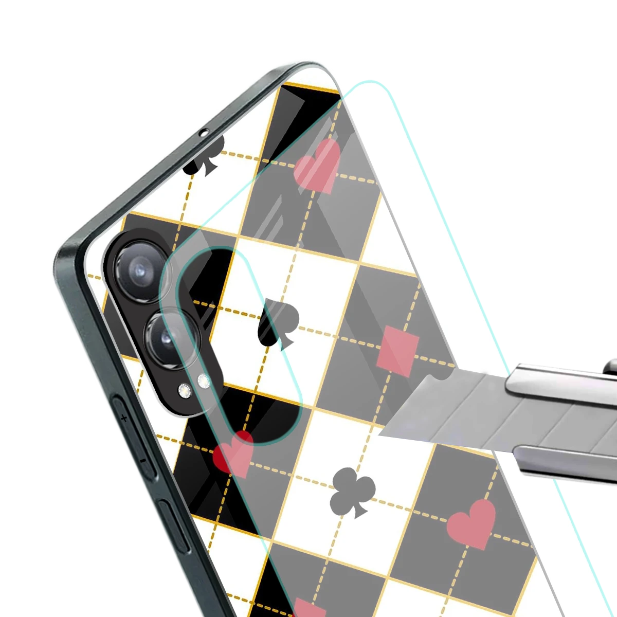 Poker Love stylish phone case for oneplus nord ce 4 lite | glossy glass and slim fit