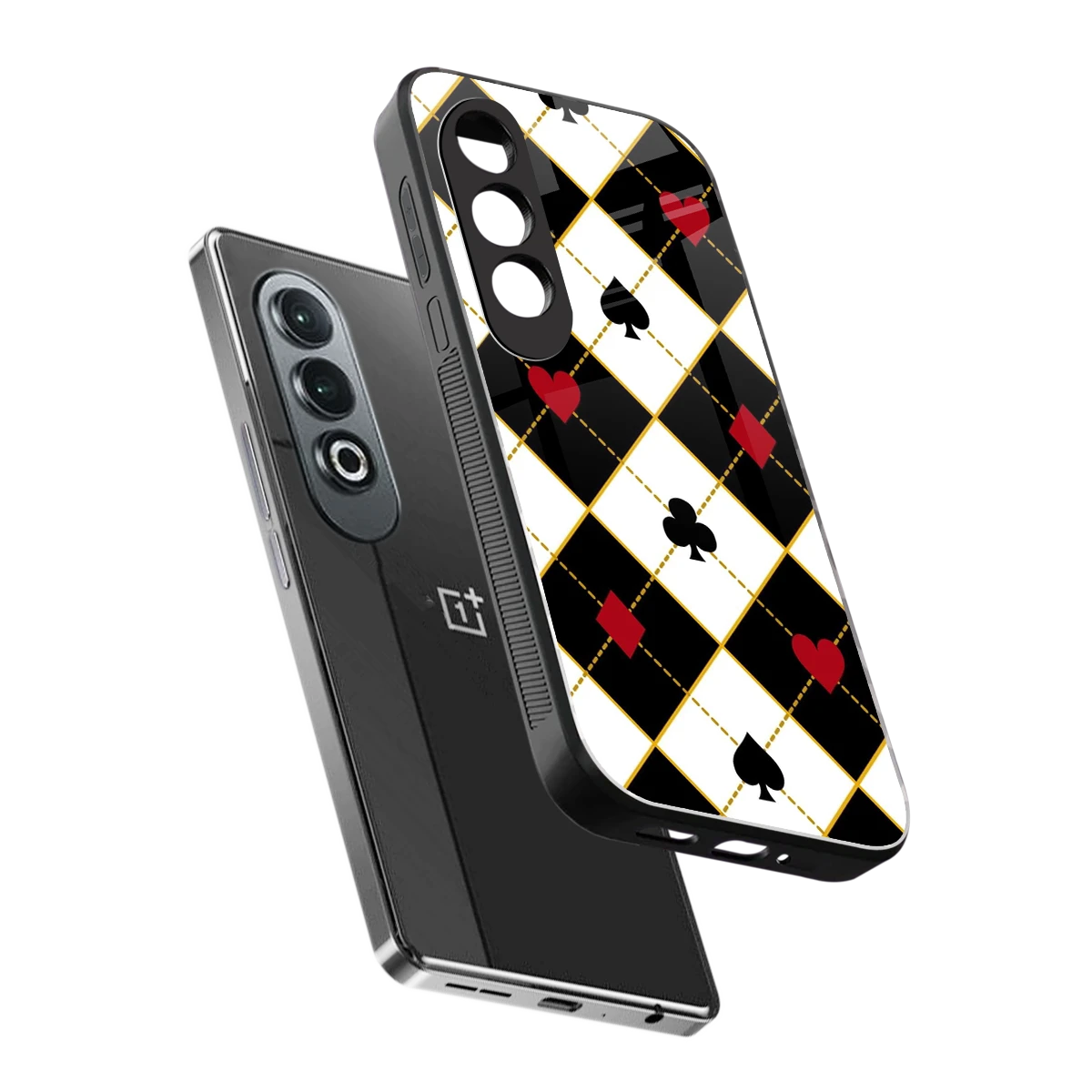 Poker Love sleek oneplus nord ce 4 cover with tempered glass back and TPU edges