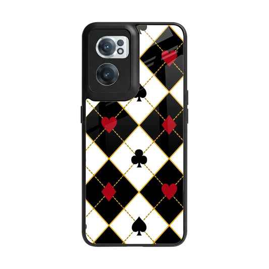 Poker Love back phone cover | glass case for oneplus nord ce 2