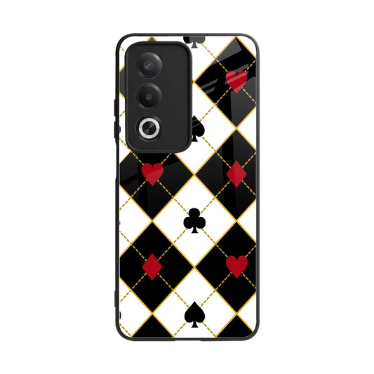 Poker Love back phone cover | glass case for oppo a3 pro