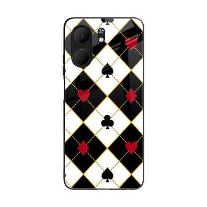 Poker Love back phone cover | glass case for oppo a5x 5g