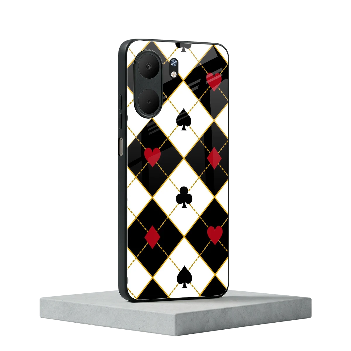 Poker Love oppo a5x 5g mobile cover | shockproof glass phone case