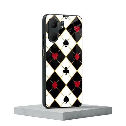 Poker Love oppo a5x 5g mobile cover | shockproof glass phone case