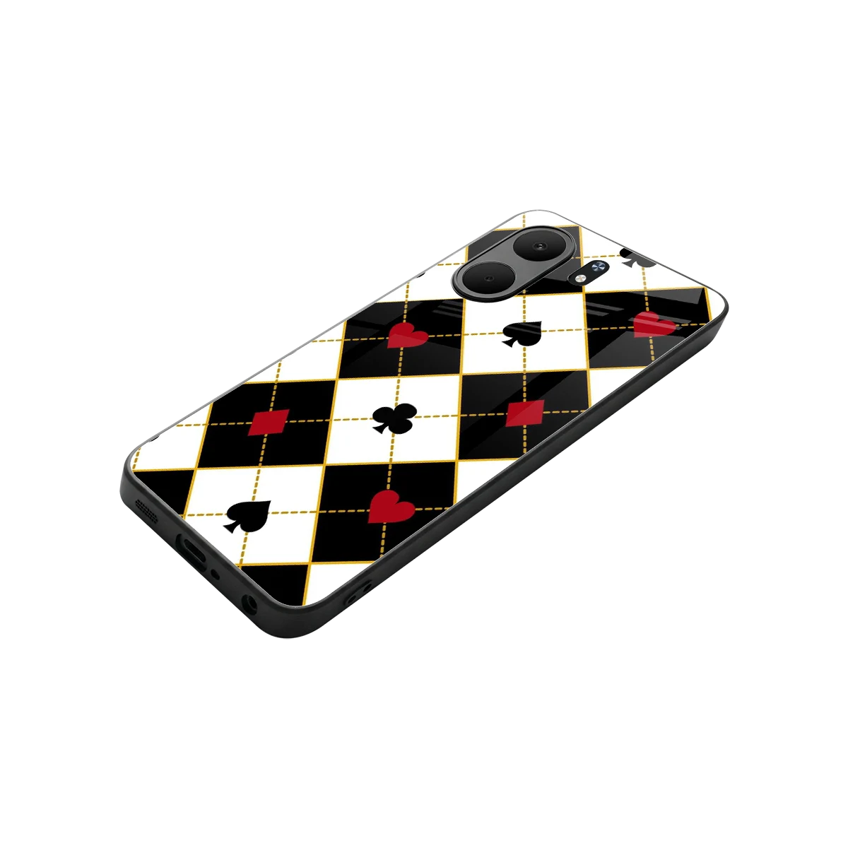 Poker Love stylish phone case for oppo a5x 5g | glossy glass and slim fit