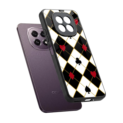 Poker Love sleek oppo f29 5g cover with tempered glass back and TPU edges