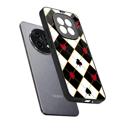 Poker Love sleek oppo f29 pro 5g cover with tempered glass back and TPU edges