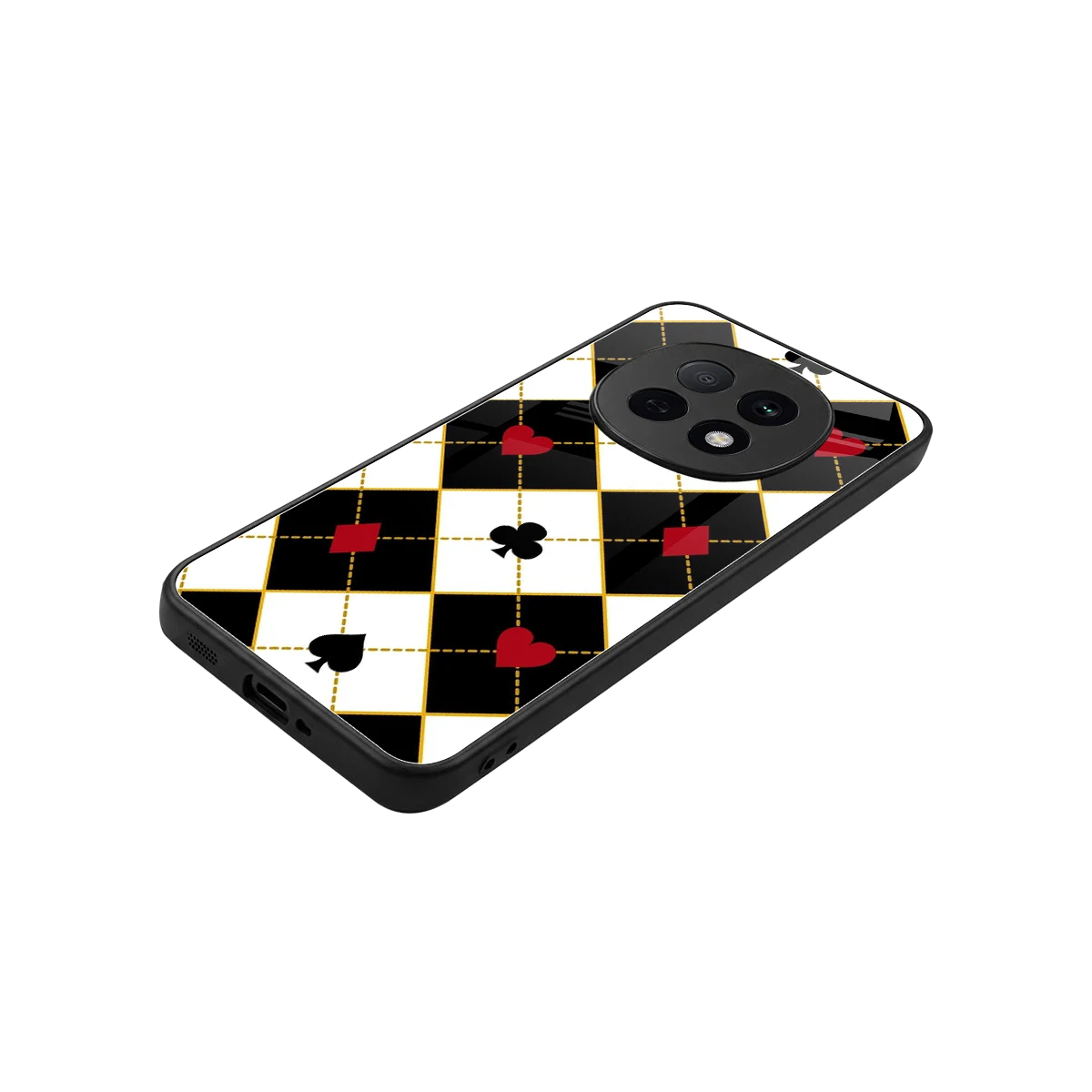 Poker Love stylish phone case for oppo f29 pro 5g | glossy glass and slim fit