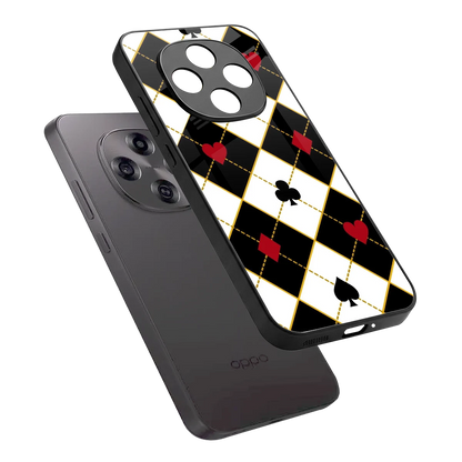 Poker Love sleek oppo f31 pro 5g cover with tempered glass back and TPU edges