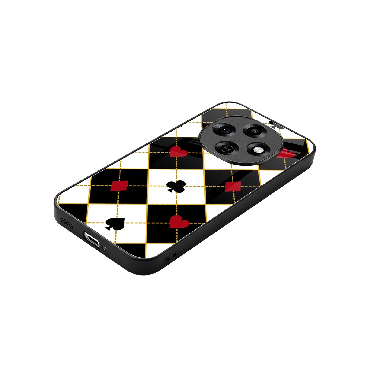 Poker Love stylish phone case for oppo f31 pro 5g | glossy glass and slim fit