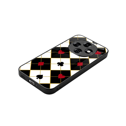Poker Love stylish phone case for oppo f31 pro 5g | glossy glass and slim fit