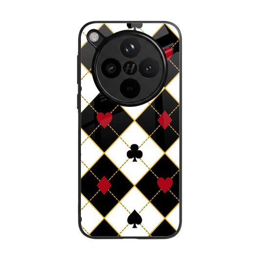 Poker Love back phone cover | glass case for oppo find x8
