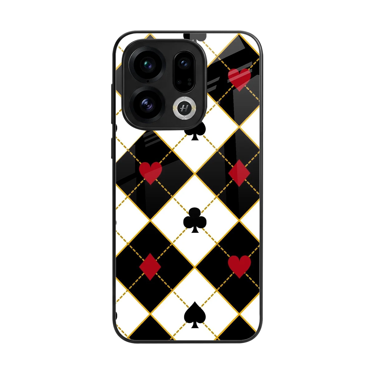 Poker Love back phone cover | glass case for oppo find x9