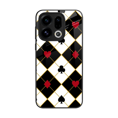 Poker Love back phone cover | glass case for oppo find x9