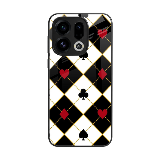 Poker Love back phone cover | glass case for oppo find x9