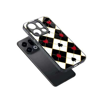 Poker Love sleek oppo find x9 cover with tempered glass back and TPU edges