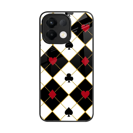 Poker Love back phone cover | glass case for oppo k13 5g