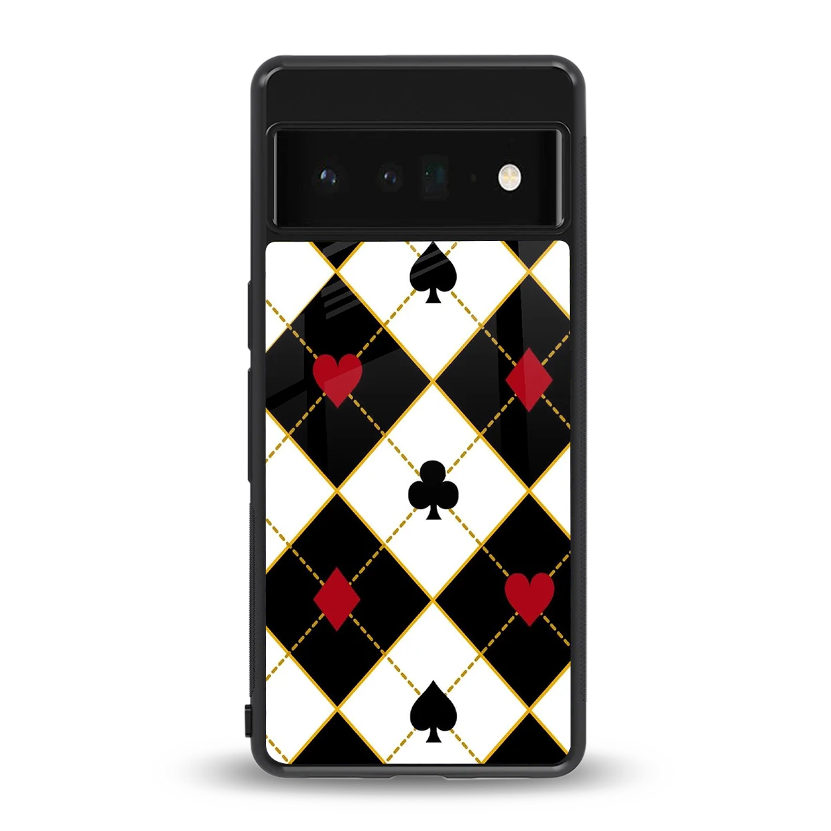 Poker Love back phone cover | glass case for google pixel 6 pro