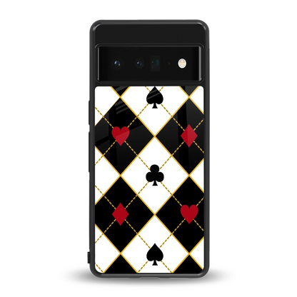 Poker Love back phone cover | glass case for google pixel 6 pro