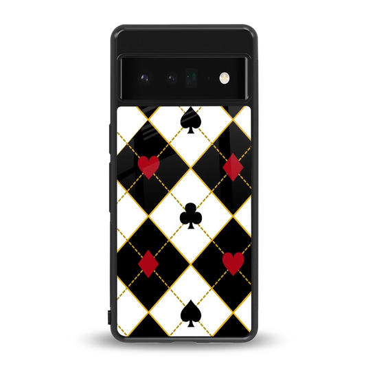 Poker Love back phone cover | glass case for google pixel 6 pro
