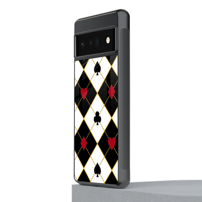 Poker Love stylish phone case for google pixel 6 pro | glossy glass and slim fit