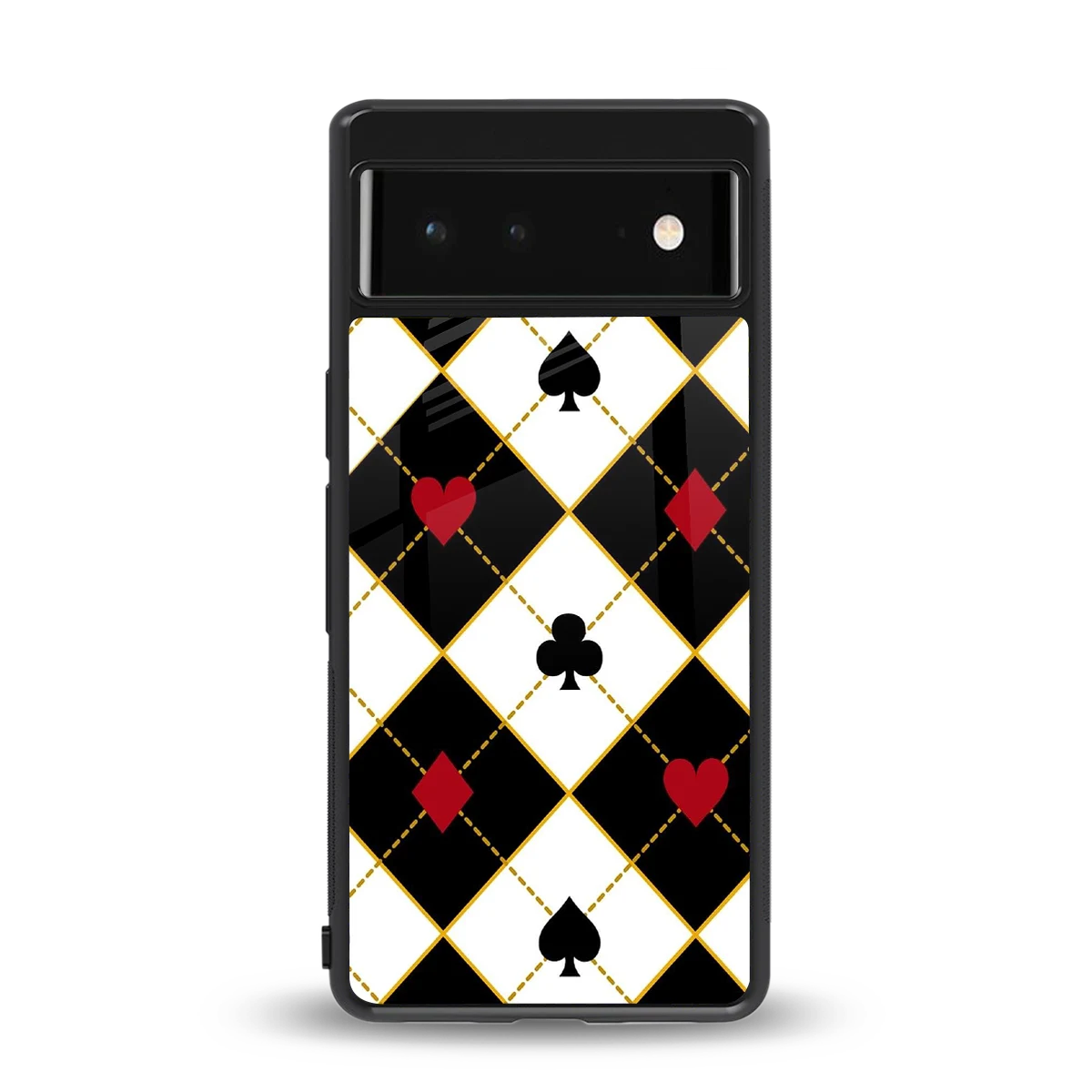 Poker Love back phone cover | glass case for google pixel 6