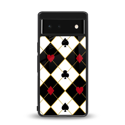Poker Love back phone cover | glass case for google pixel 6a