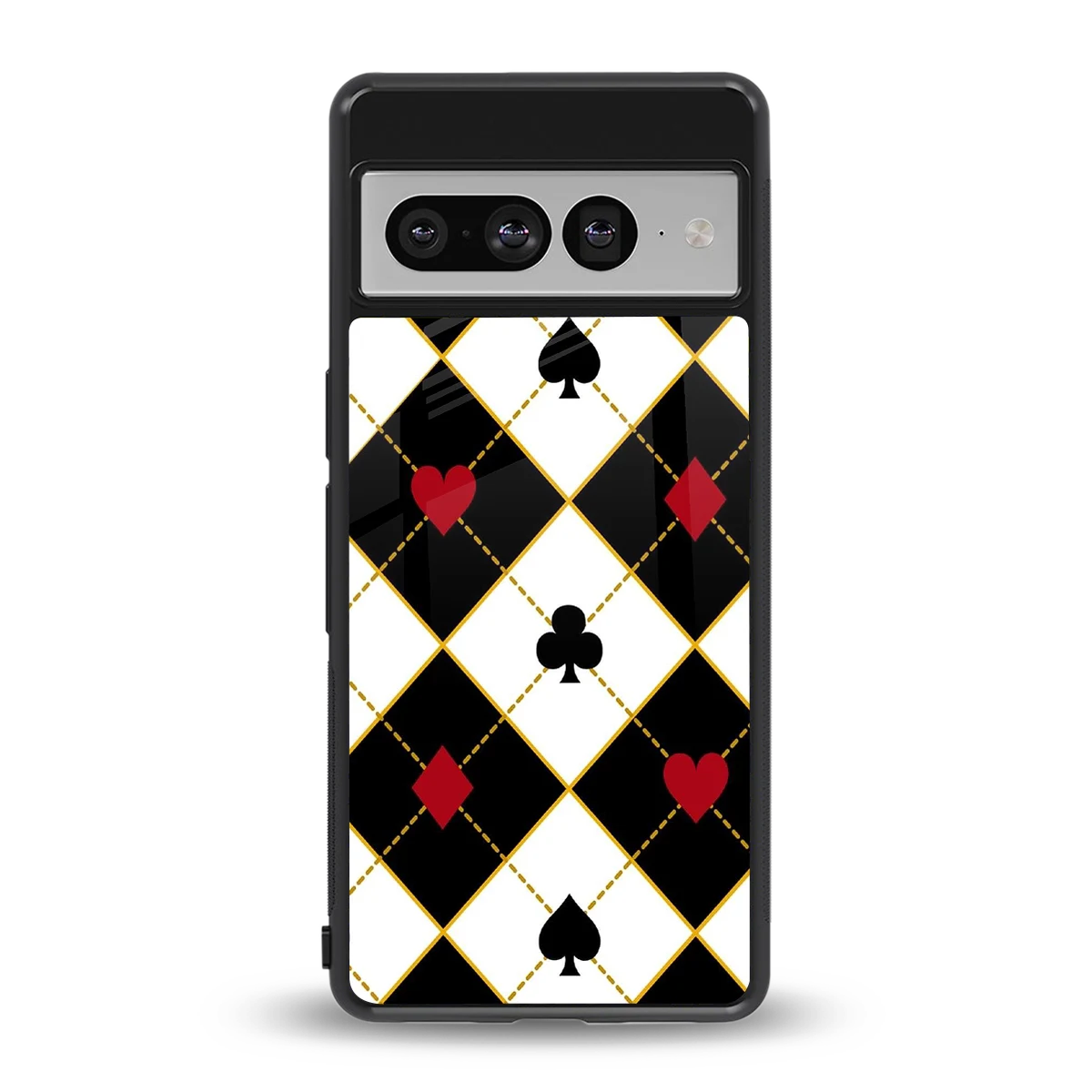 Poker Love back phone cover | glass case for google pixel 7 pro