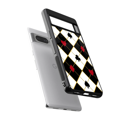 Poker Love sleek google pixel 7 pro cover with tempered glass back and TPU edges