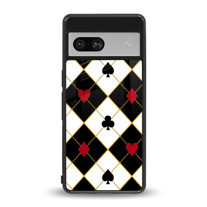 Poker Love back phone cover | glass case for google pixel 7a