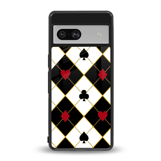 Poker Love back phone cover | glass case for google pixel 7a