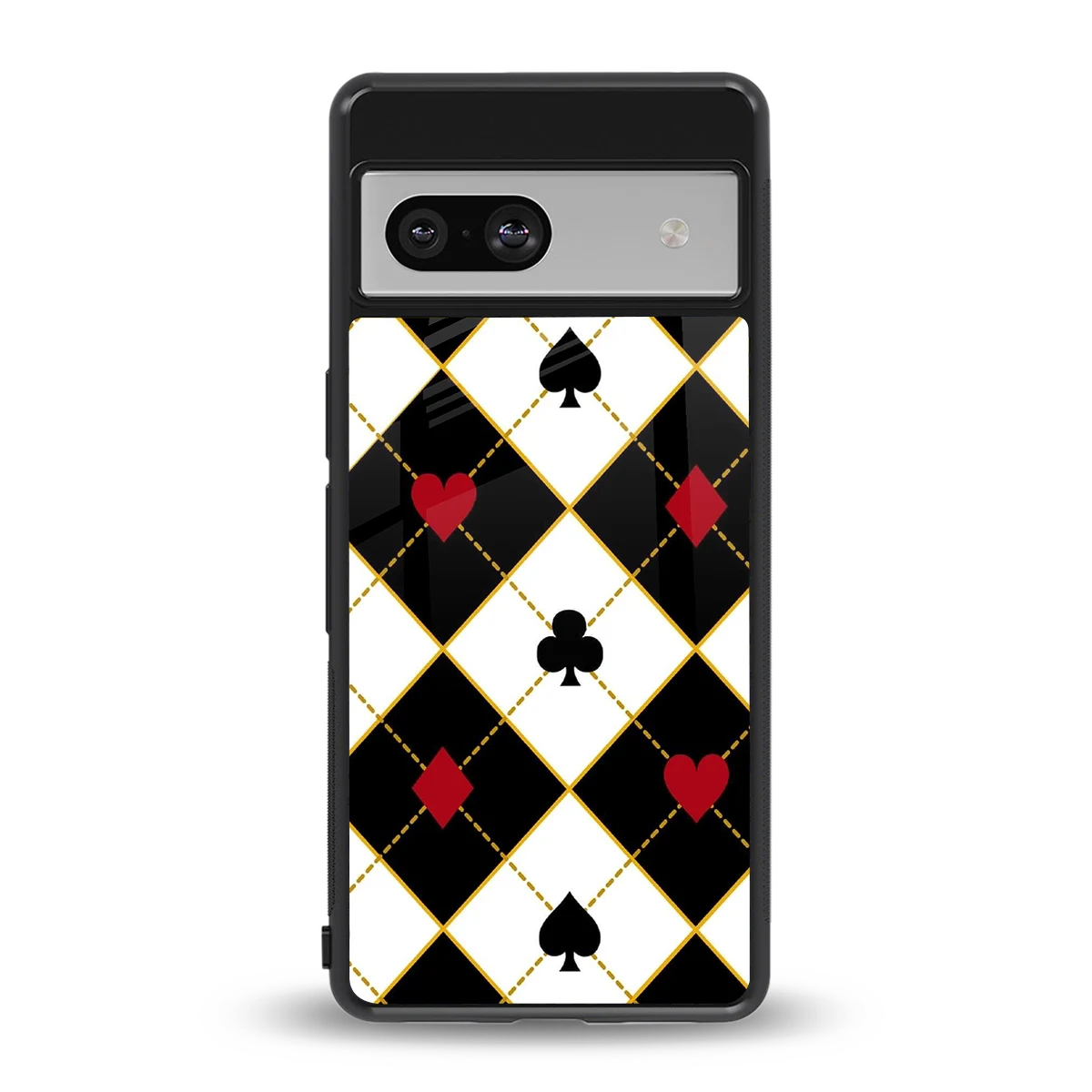 Poker Love back phone cover | glass case for google pixel 7