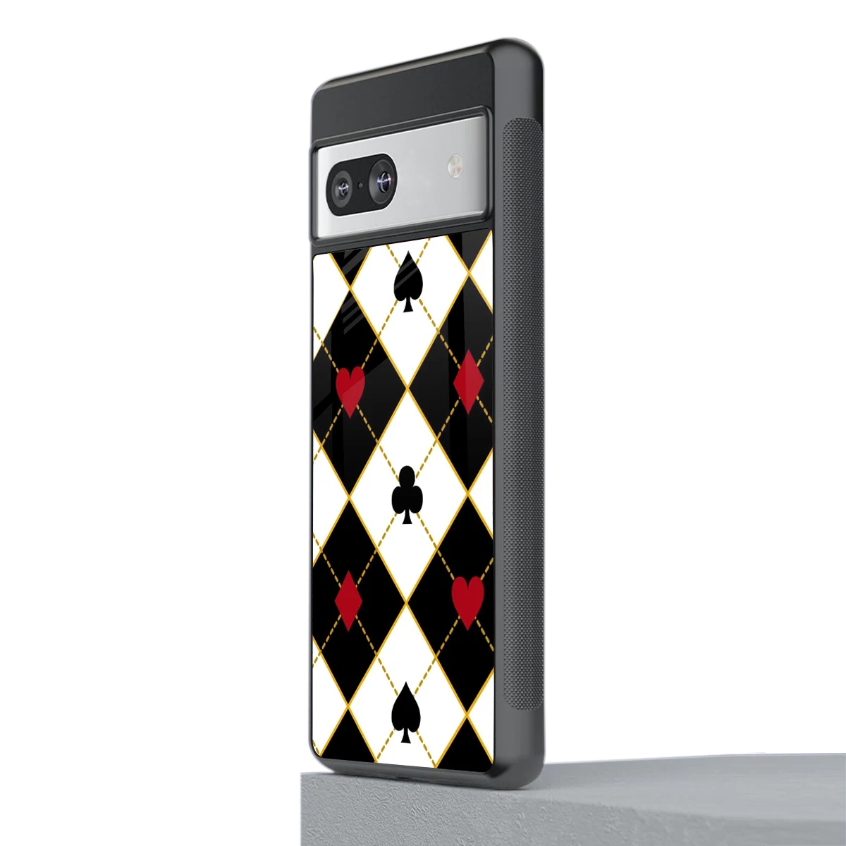 Poker Love stylish phone case for google pixel 7a | glossy glass and slim fit