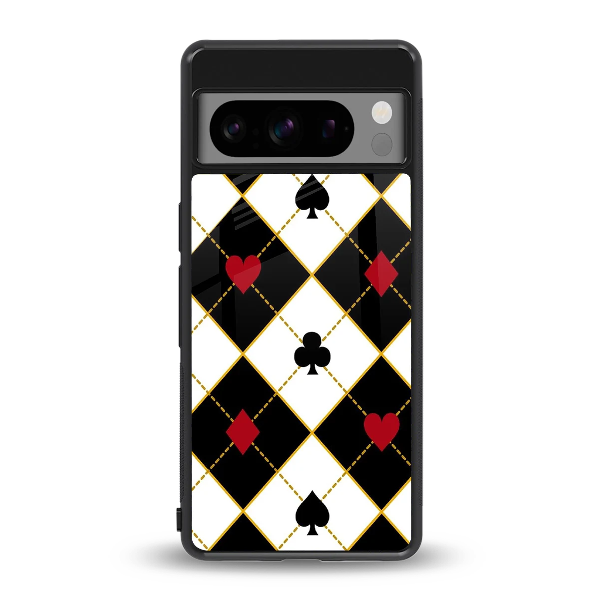 Poker Love back phone cover | glass case for google pixel 8 pro