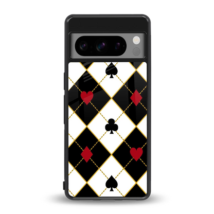 Poker Love back phone cover | glass case for google pixel 8 pro